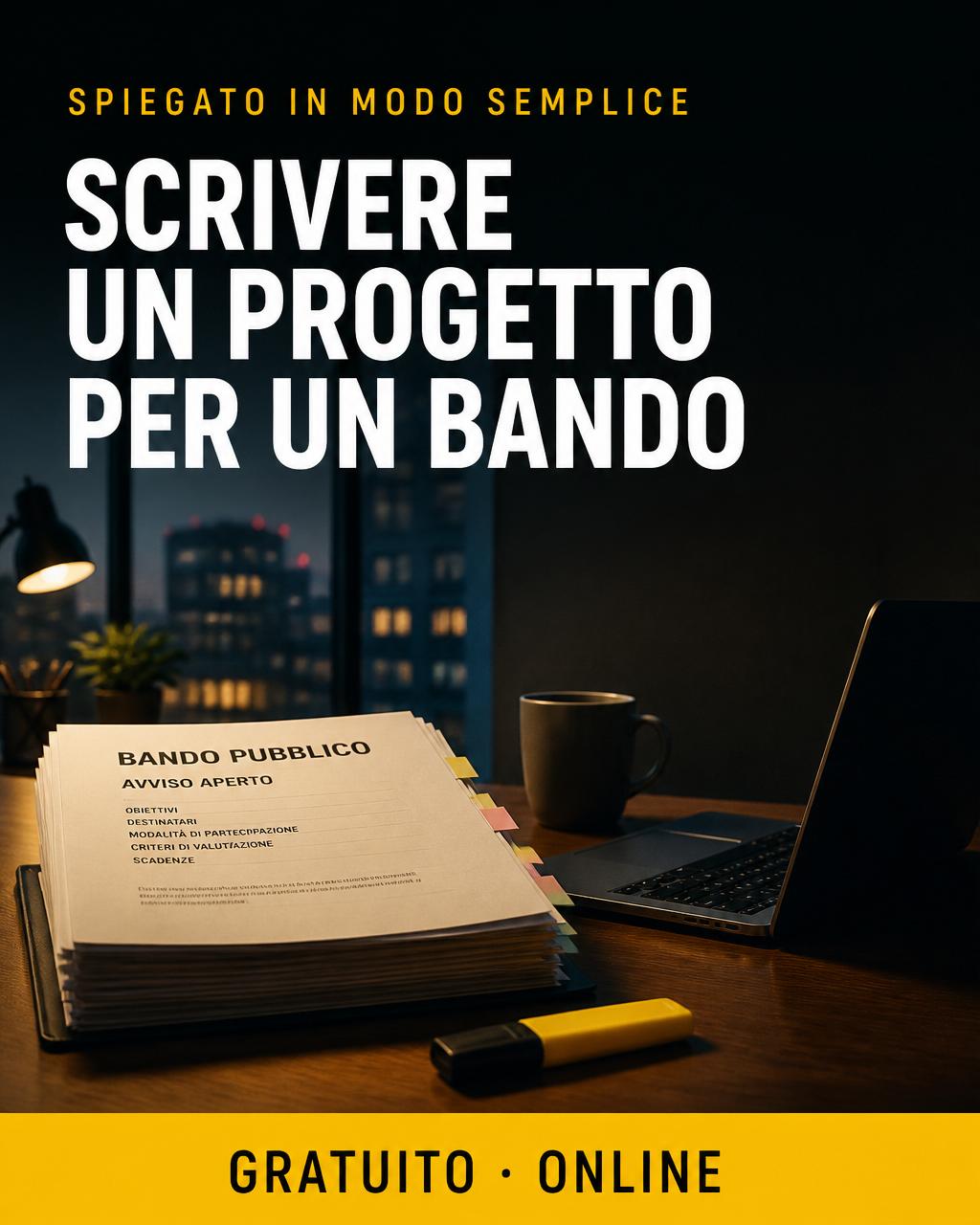 Locandina del corso: Scrivere un progetto per un bando