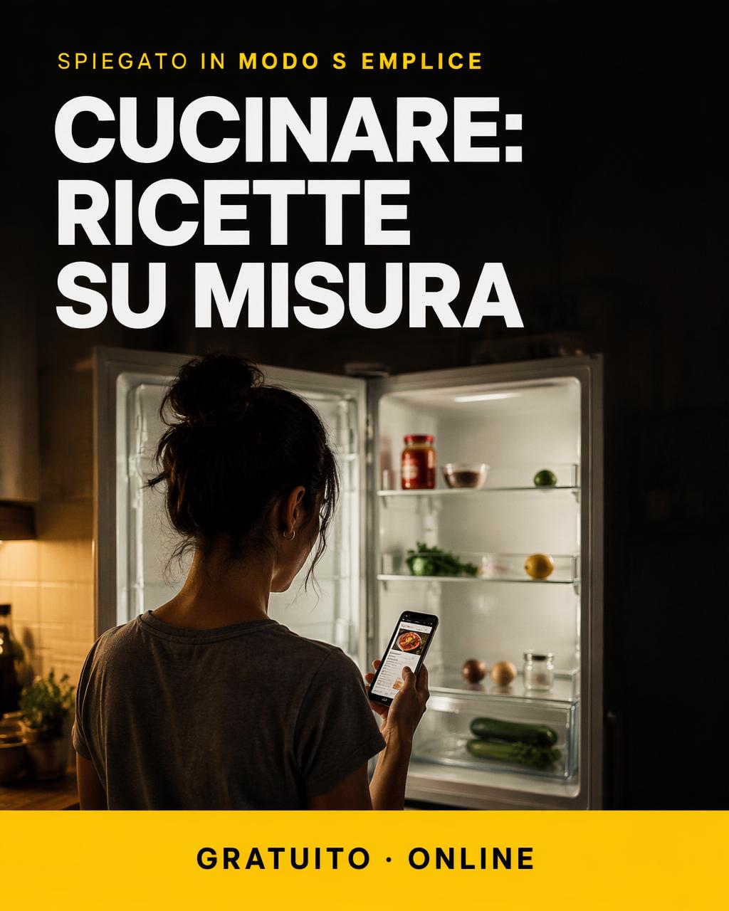 Locandina del corso: Cucinare con l'IA: ricette su misura