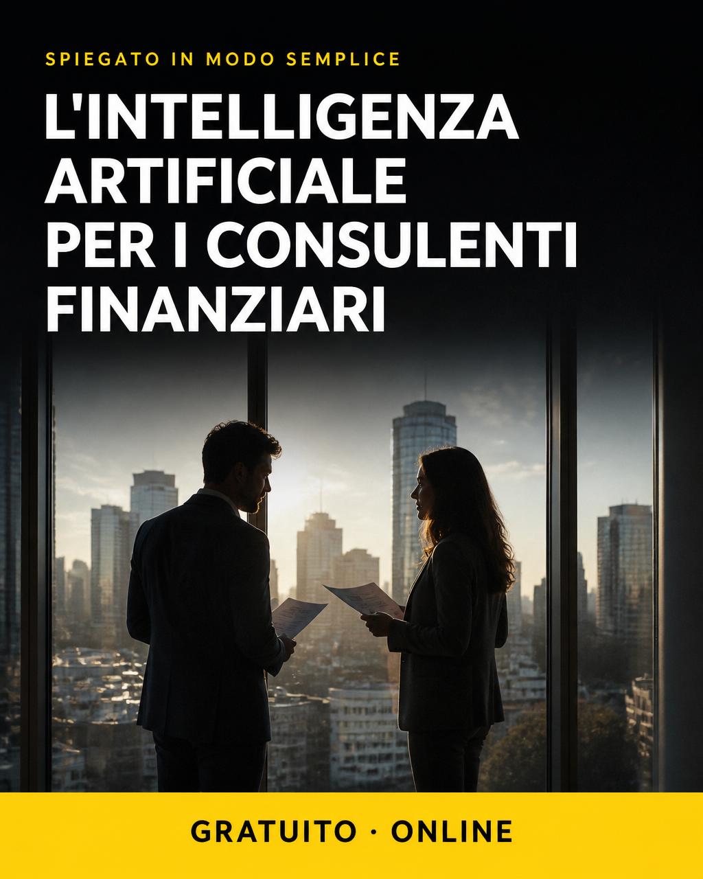 Locandina: IA per consulenti finanziari — le basi