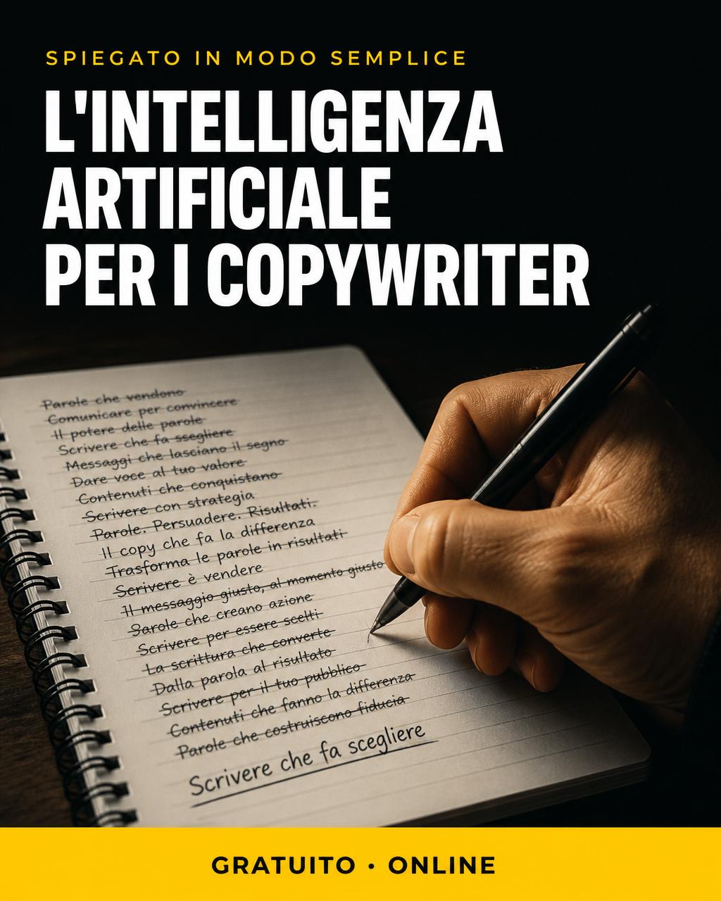 Locandina: IA per copywriter — le basi