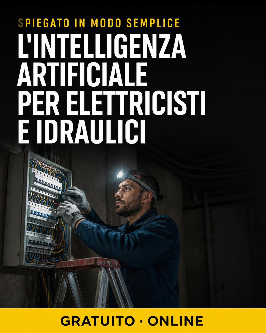 Locandina: IA per elettricisti e idraulici — le basi