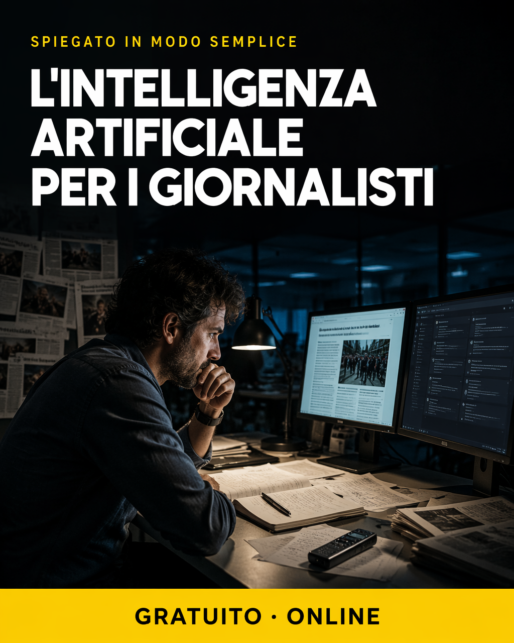 Locandina: IA per giornalisti — le basi