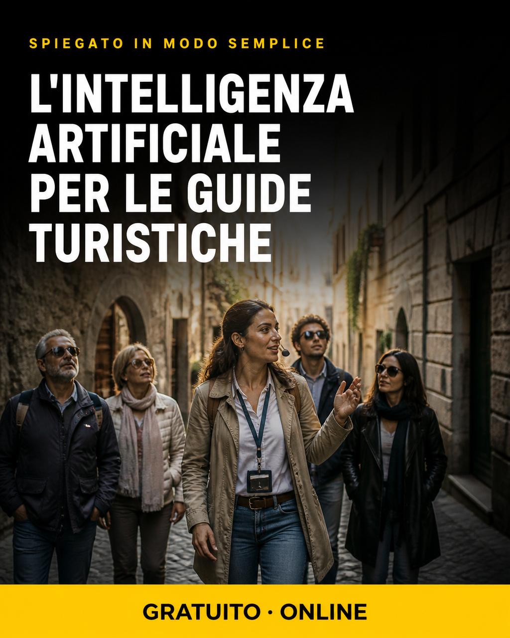Locandina: IA per guide turistiche — le basi