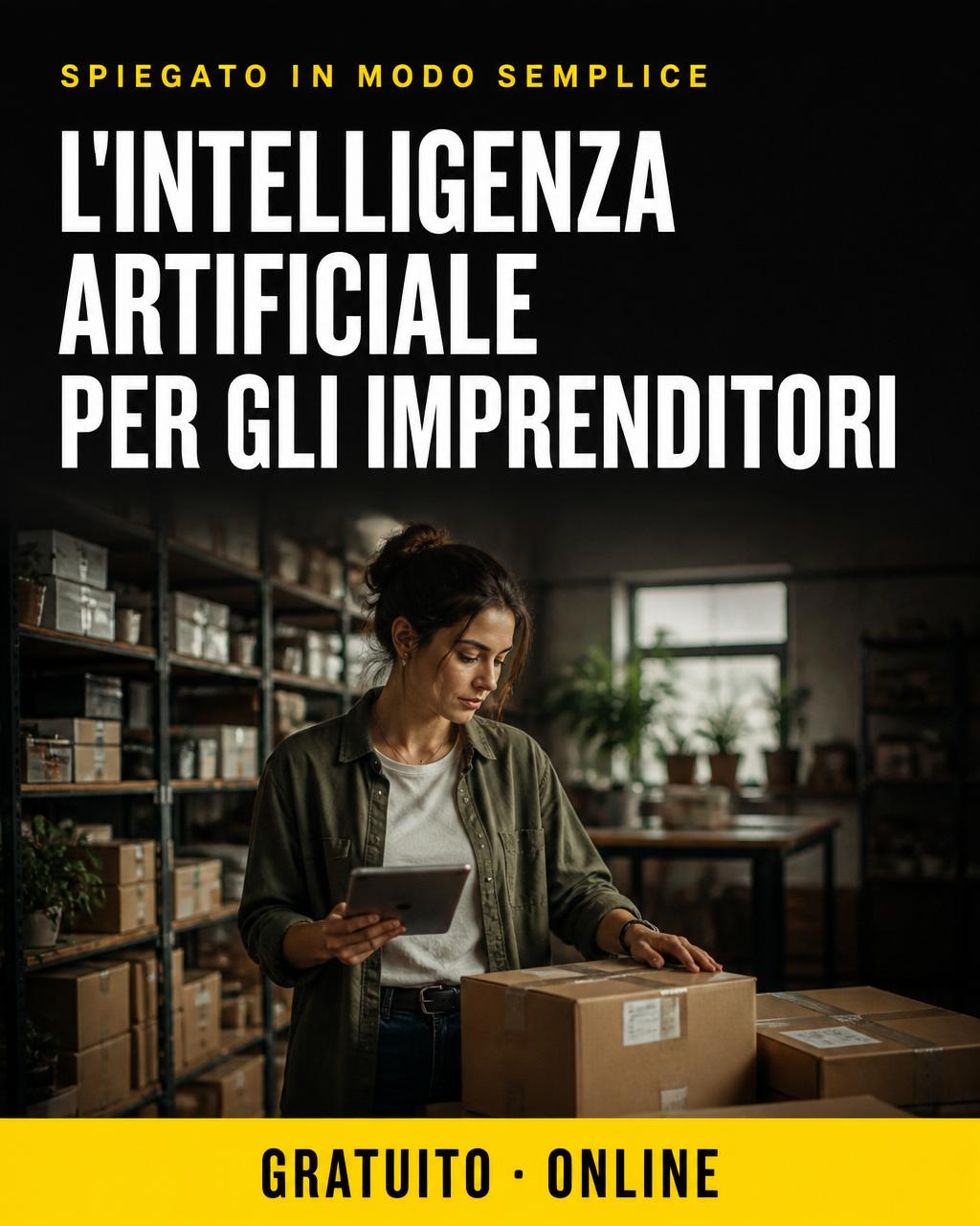 Locandina: IA per imprenditori e piccole imprese — le basi